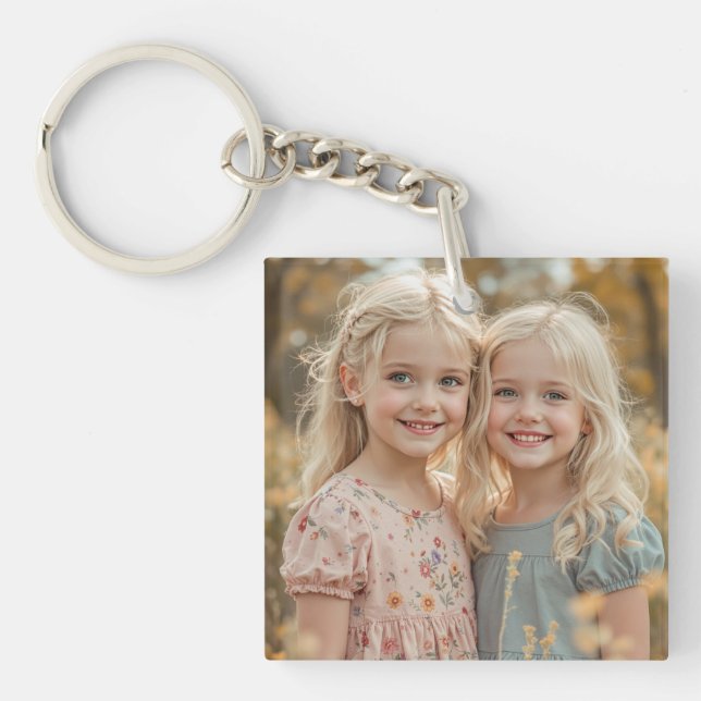 Custom 2 Photo Double Sided Acrylic Keychain (Front)