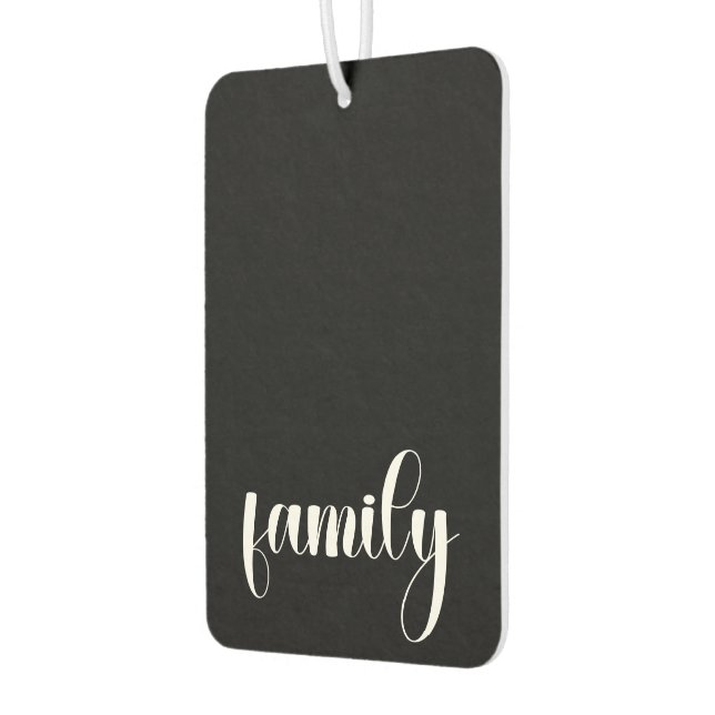 Custom 2 Photo FAMILY LOVE XO Car Air Freshener (Left)