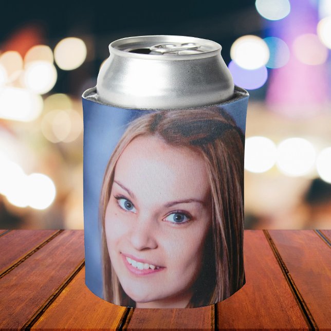 Custom 2 Photo Personalised Double Sided Can Cooler (Creator Uploaded)