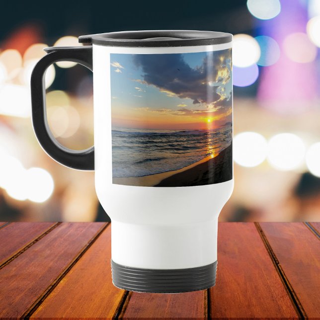 Custom 2 Photo Personalised Travel Mug (Creator Uploaded)
