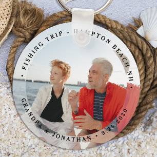 Custom 2 Photo Unique Personalised Family Memories Key Ring