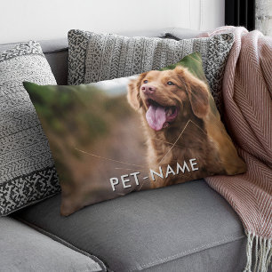 Custom 2 Photo With Your Pet Dog 2 Name Picture On Pillowcase