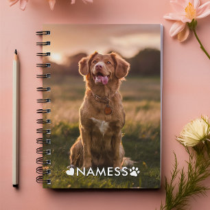 Custom 2 Photo With Your Pet Dog Name Picture On Planner
