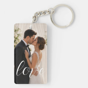Custom 2 Photos Love Acrylic Keychain