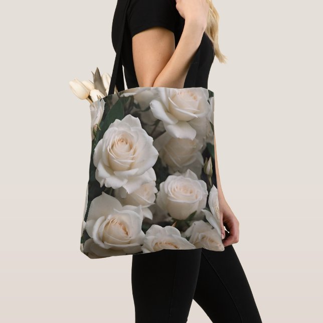 Custom 2-Sided Image Personalised Flower Tote Bag (Close Up)