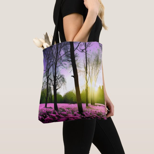 Custom 2-Sided Image Personalised Nature Tote Bag (Close Up)
