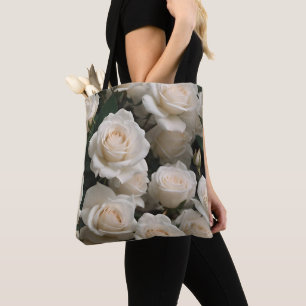 Custom 2-Sided Image Personalized Flower Tote Bag