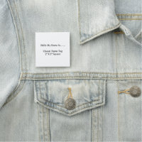 Custom 2"X2" Name Tag Simple Clean Modern Style