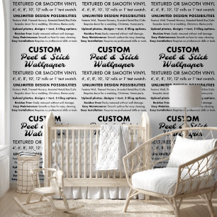 Custom 2' x 12' Smooth Peel & Stick Wallpaper