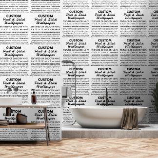 Custom 2' x 8' Roll Smooth Peel & Stick Wallpaper