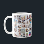 Custom 30 Photos Modern Family and Pet Coffee Mug<br><div class="desc">Add custom pet dog,  cat,  or bird,  family and friends photos with simple frame</div>
