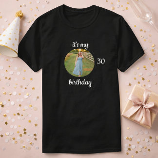 Custom 30th Birthday Photo T-Shirt Gift Idea