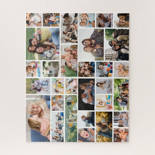 Custom 31 Photo Collage 520pcs Medium-Difficult Jigsaw Puzzle (Vertical)