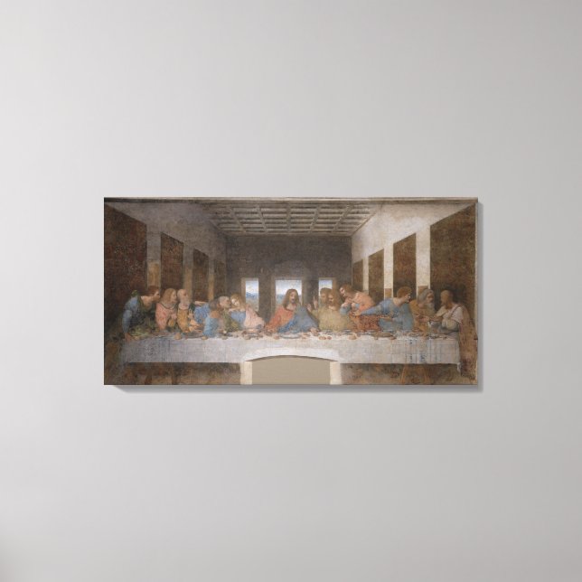 Custom 32x16 Leonardo's Da Vinci Last Supper Canvas Print (Front)
