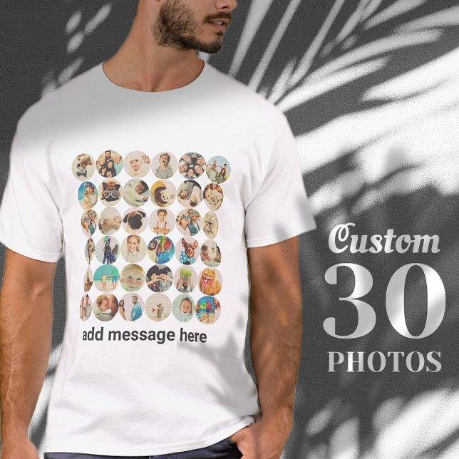 Custom 36 Photos Modern Family & Pet Memories T-Shirt (Creator Uploaded)
