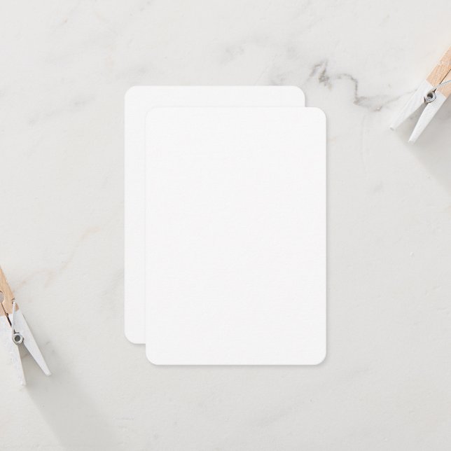 Custom 3.5" x 5" Rounded Semi-Gloss High-Quality Invitation (Front/Back In Situ)