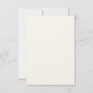 Custom 3.5" x 5" Rustic Felt Ecru Invitation Card