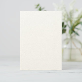 Custom 3.5" x 5" Rustic Felt Ecru Invitation Card