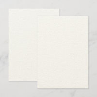 Custom 3.5" x 5" Rustic Felt Ecru Invitation Card