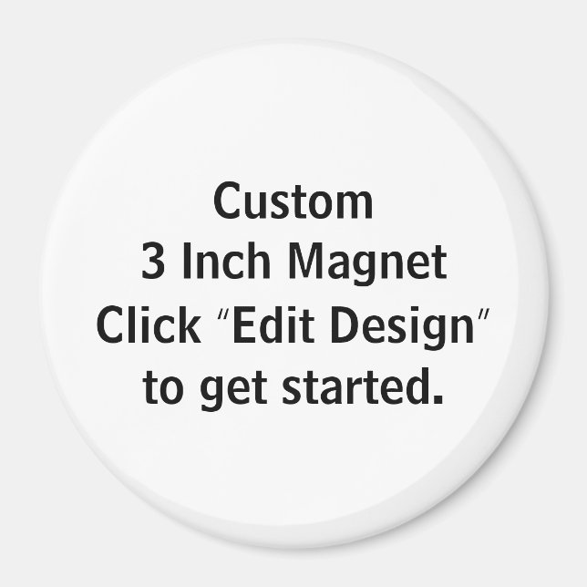 Custom 3 Inch Round Magnet (Front)