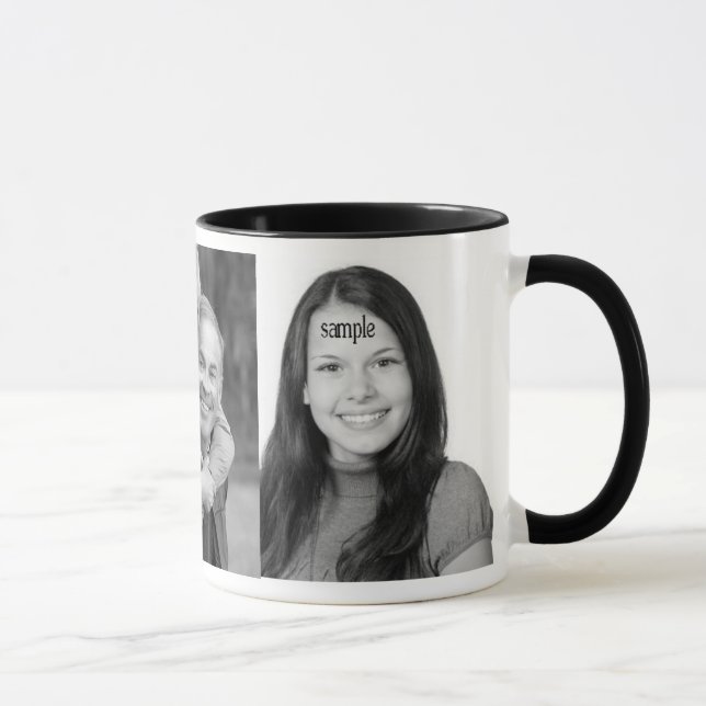 Custom 3 Instagram Photos Coffee Cup Any Colour (Right)
