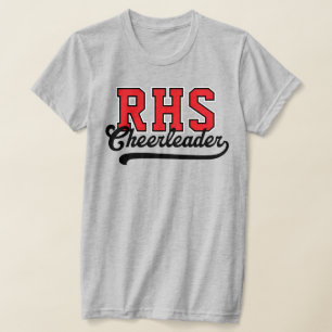 Custom 3 Letter High School Initials Cheerleader T-Shirt