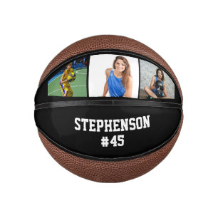 Custom 3-Photo Basketball Ball
