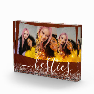 Custom 3 Photo Block Personalised Family Gift