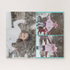 Custom / 3 Photo Collage Blue Green Border