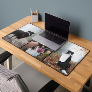 Custom 3 Photo Collage Desk Mat