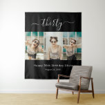 Custom 3 Photo Happy 30th Birthday Tapestry<br><div class="desc">Create a fun backdrop for your birthday party with this custom 3-photo 30th birthday wall tapestry. It's a great choice for party decor and using as a backdrop for taking selfies and other photos at your party. Personalise the text template with the age and guest of honour's name and upload...</div>