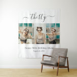 Custom 3 Photo Happy 30th Birthday Tapestry<br><div class="desc">Create a fun backdrop for your birthday party with this custom 3-photo 30th birthday wall tapestry. It's a great choice for party decor and using as a backdrop for taking selfies and other photos at your party. Personalise the text template with the age and guest of honour's name and upload...</div>