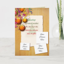 Custom 3 Picture Holiday Card