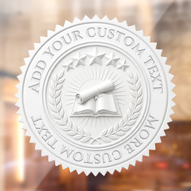 Custom 3D editable White wax foil certificate seal (Sheet 2)