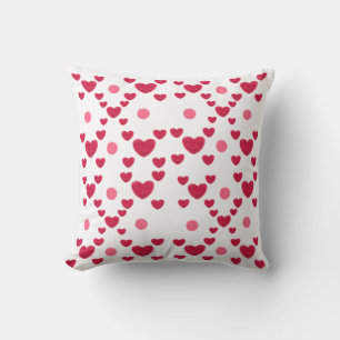 Custom 3D Jelly Hearts & Polka Dots Cute Pattern Cushion
