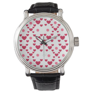Custom 3D Jelly Hearts & Polka Dots Cute Pattern Watch