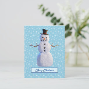 Custom 3D Snowman Christmas Card