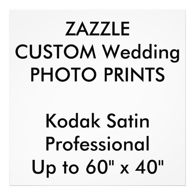 Custom 40" x 40" Professional Photo Prints (Front)