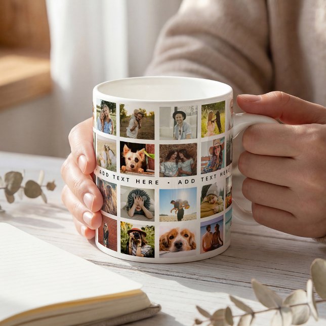 Custom 40 x Photo Collage & Text Gift Coffee Mug (Creator Uploaded)