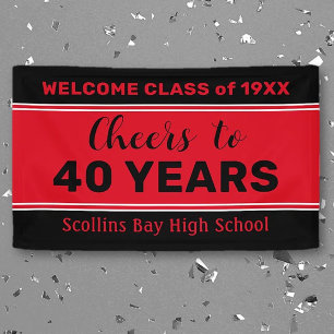 Custom 40 yr class reunion banner