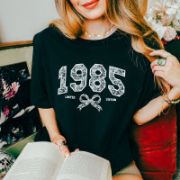 Custom 40th Birthday 1985 Lace Coquette Bow