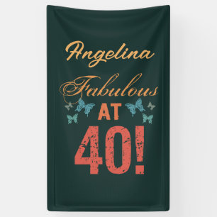 Custom 40th Birthday Fabulous Banner