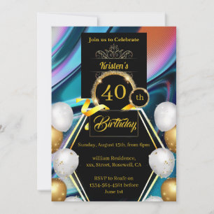 Custom 40th Birthday Invitation