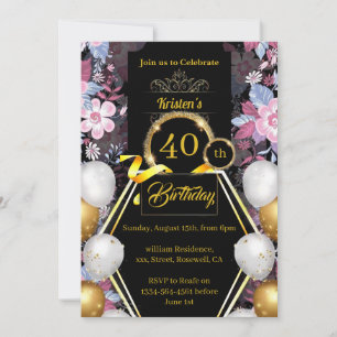 Custom 40th Birthday Invitation