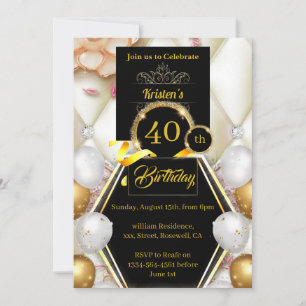 Custom 40th Birthday Invitation