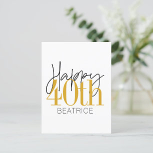 Custom 40th Happy Birthday Card