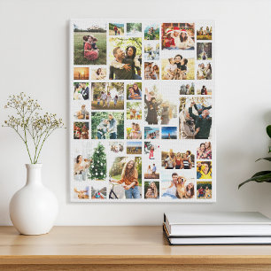 Custom 42 Photo Collage Canvas Print