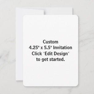 Custom 4.25" x 5.5" Flat Invitation Card