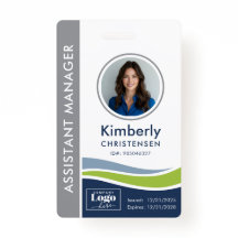 Custom 4 Color Modern Corporate Employee ID Badge