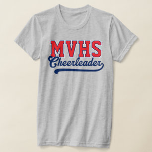 Custom 4 Letter High School Initials Cheerleader T-Shirt